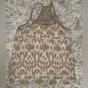 a.n.a Tan and White Patterned Camisole